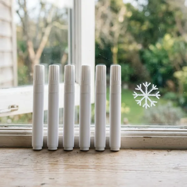 Abwaschbare Kreidestifte für Fenster und Glas, 6 Stück