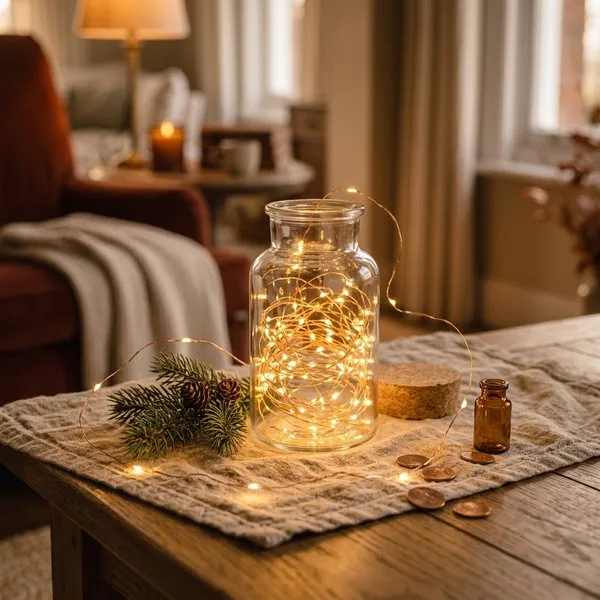 Micro-Lichterketten mit Timer, 6 Stück
