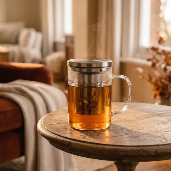 Teeglas mit Edelstahlsieb, 500 ml